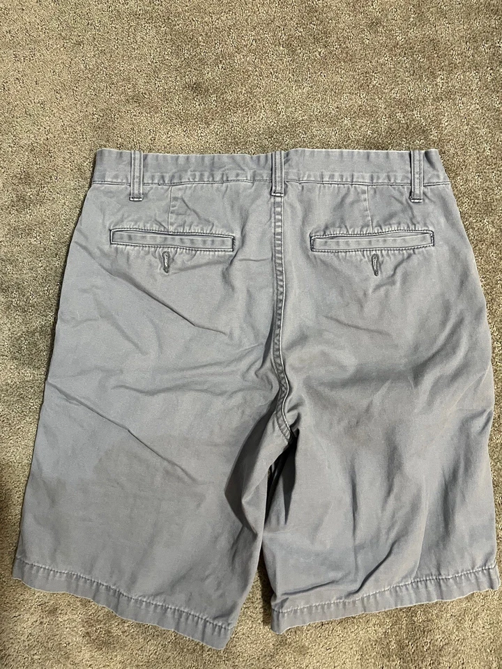 NEGRO MARRÓN Pantalones Cortos Calce Clásico 9" Algodón Para Hombre Talla 32-Azul Foto 2 de 4