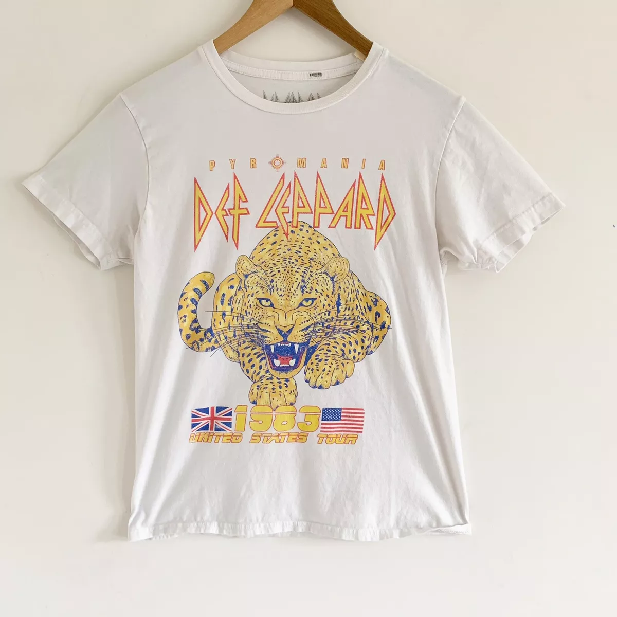 T shirt top def leppard femme