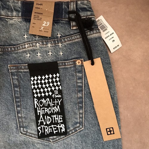 Neu mit Etikett Aritzia Ksubi Soho Lifetime blaue Jeans mittlerer Rise Bootcut Bein volle Länge 29 - Bild 13 von 13