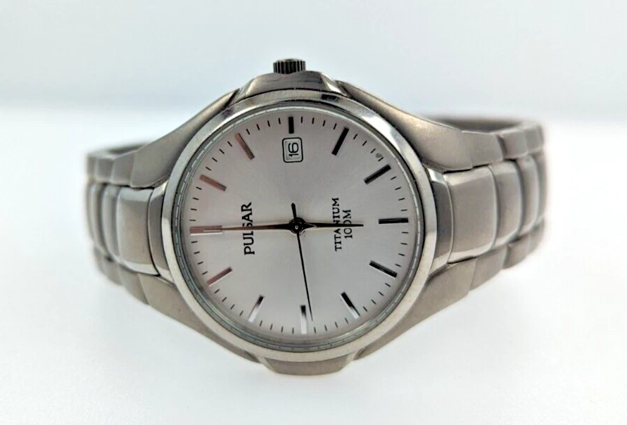 Lote de 3 relojes de cuarzo Pulsar para hombre VJ32 VX32 VX42 acero titanio años 90 COMO ESTÁN Foto 4 de 4