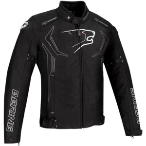 Bering Guardian Motorcycle Jacket Waterproof Black White Silver