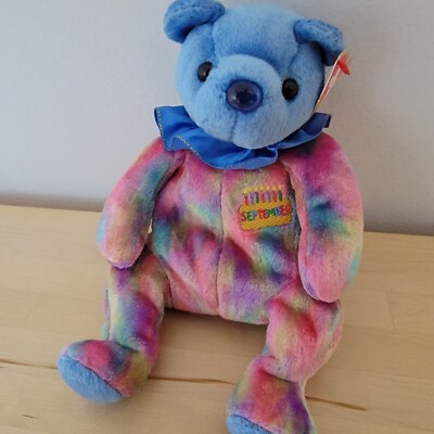 Ty Beanie Baby - SEPTEMBER the Birthday Bear (7 Inch) MWMT