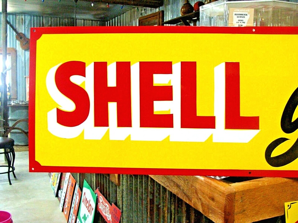 Panneau Station-service Shell Vintage - Marque Majokit/Majorette - Jouet Vintage Occasion