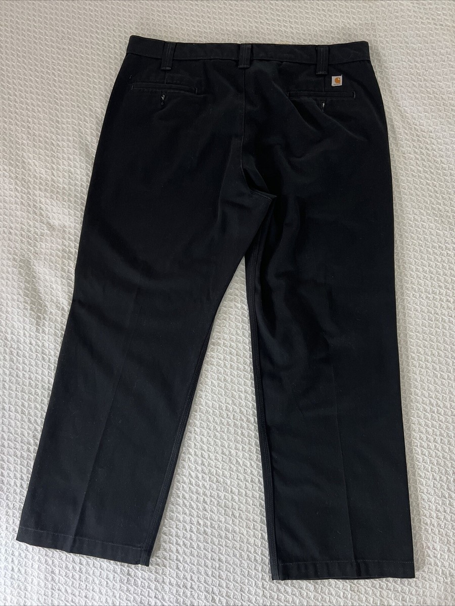 Carhartt Blended Twill Relaxed Black Chino Workwear Pants