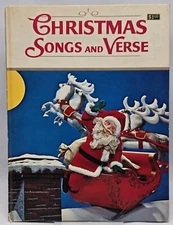 Christmas Songs And Verse Hardcover Vtg Children's Book 1971 Izawa & Kawamoto