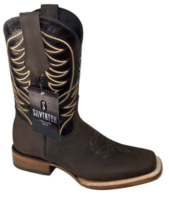 botas vaqueras de piel de hombre nuevas. Boot Silverton Brown