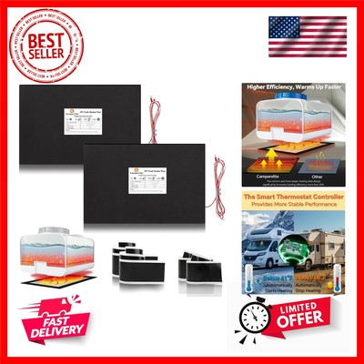 12'' x 18'' RV Tank Heater Pad with Automatic Thermostat, DC 12V Holding Tank H...