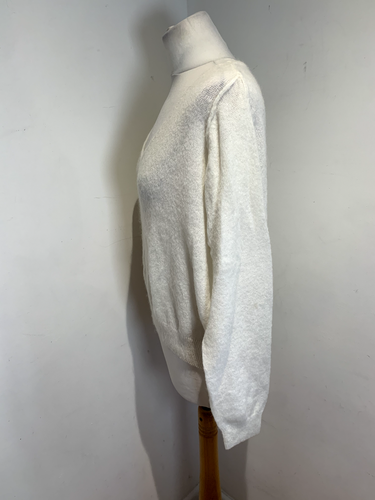American Vintage Sweater Jumper Size S VGC Pullover Women's White Mohair Merino - Picture 7 of 10