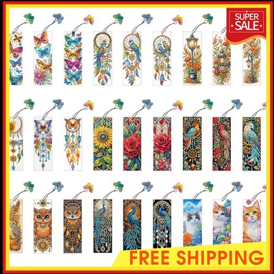 3Pcs Special Shape Animals 5D DIY Diamond Painting Bookmark for Reading Day Gift