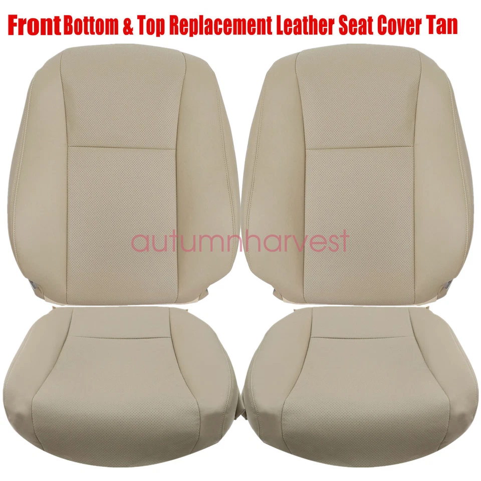 4PCS Front Bottom & Back Seat Cover Leather Tan For 2007-2012 Lexus LS460 LS600h Foto 3 de 4
