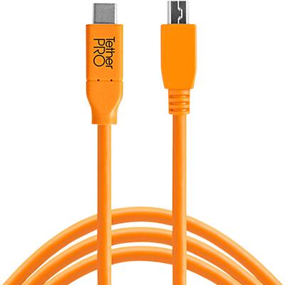 Tether Tools USB-C zu 2.0 Micro- B 5-Pin 4,60m orange Studioequipment