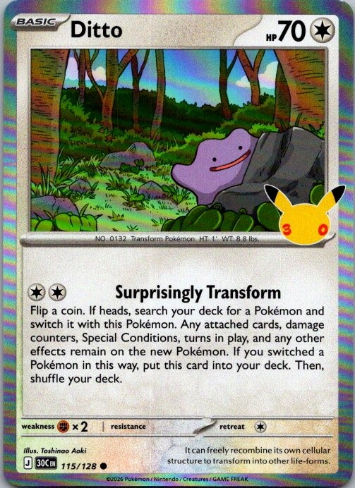 Ditto 115/128 Mega Evolution—Perfect Order Regular 2026 Pokemon TCG
