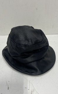 M. Julian Wilsons Leather Men's Black Vintage Y2K Bucket Hat Sz XL