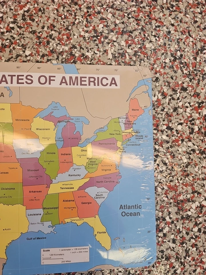 Nuevo en paquete 1998 Carson-Dellosa Jumbo Estados Unidos de América almohadilla de mapa 30 hojas Foto 3 de 4