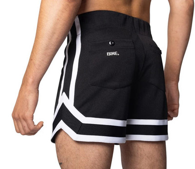 Athletic Stripe Coaches Shorts （＃bike）M Bike Men's Black & White Size L Retro Athletic Stripe Coaches