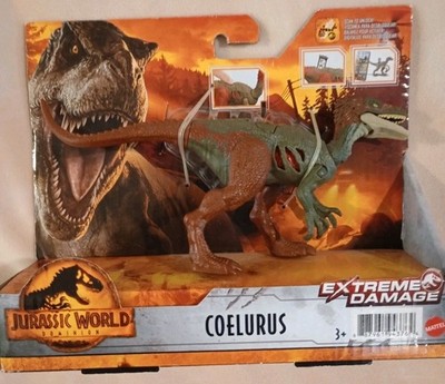 Jurassic World Dominion Extreme Damage Coelurus Dinosaur 7'' Action Figure Mattel