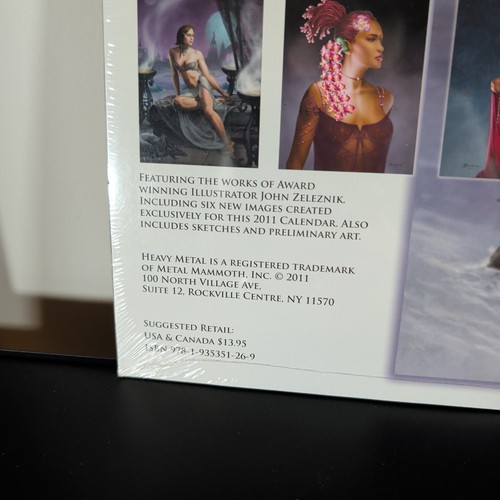 Luis Royo & John Zeleznik Fantasy Art Wall Calendars 2011 Sealed (Lot of 2) - Afbeelding 10 van 10