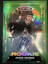 2021-22 Stature Hockey #185 Janis Moser Rookie Green Auto /50