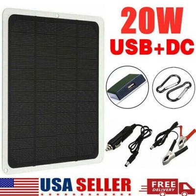 20W 12V Solar Panel Kit,Solar Battery Trickle Charger +10A PWM Charge Controller