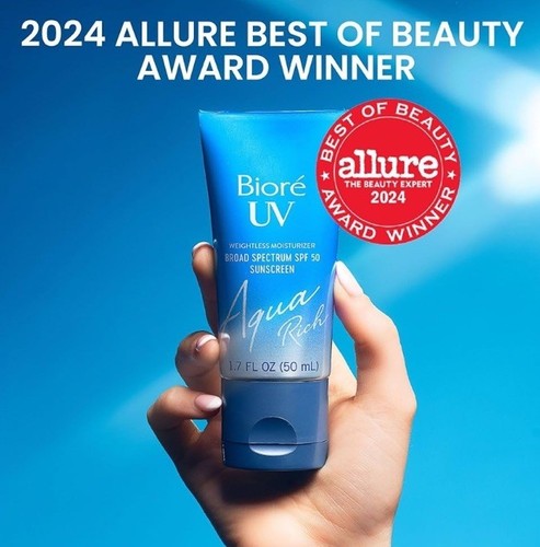 Biore UV Aqua Rich Crema Idratante Viso Quotidiana con SPF 50 - Foto 2 di 9