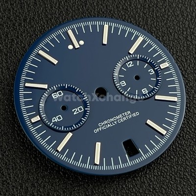 Blue 31.5mm Modified Watch Dial Accessory for VK64 Quartz Movement