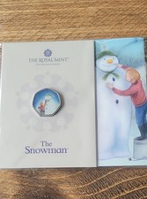 The Snowman 2021 UK 50p Brilliant Uncirculated Colour Coin The Royal Mint