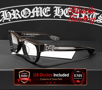 [Chromherzen] gewundene braune silberne Brille (100 % authentisch)