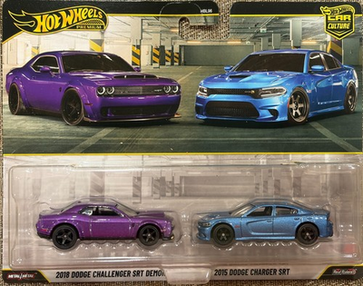 #ad 2026 Hot Wheels Premium 2 pack 2018 Dodge Challenger Demon amp; 2015 Charger SRT $28.88