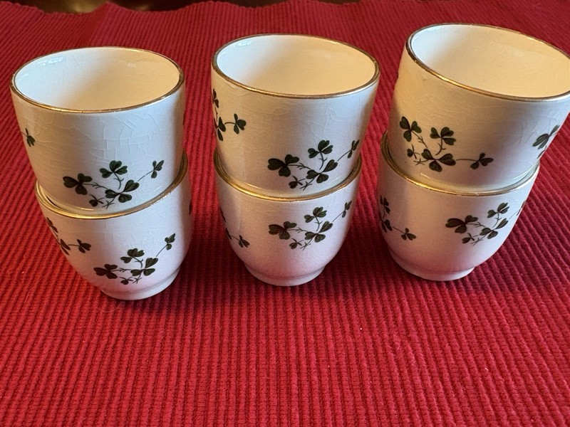 6 Carrigaline Shamrock Egg Cups