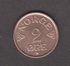 Norway 1956. 2 Ore. Crowned monogram of King Haakon VII. KM#  399 — photo 1
