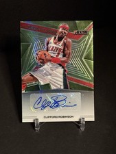 2018-19 Panini Spectra Signatures Neon Green #SG-CRB Clifford Robinson /49