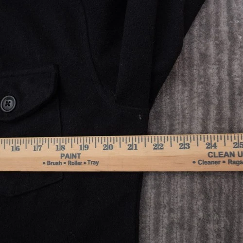 Distortion Shirt Jacket Mens Large Black Good Wool Blend Shacket 1FL5056M image 4