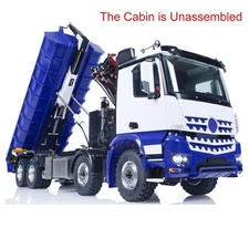 LESU 1/14 8*8 RC Dumper Hydraulic Tipper Truck Assembled Crane Model