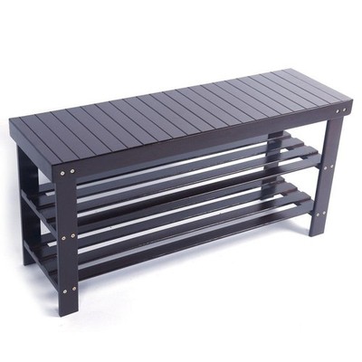 3 Tier Bamboo Shoe Rack Bench Storage Shelf Organizer Entryway Home Furni Coffee