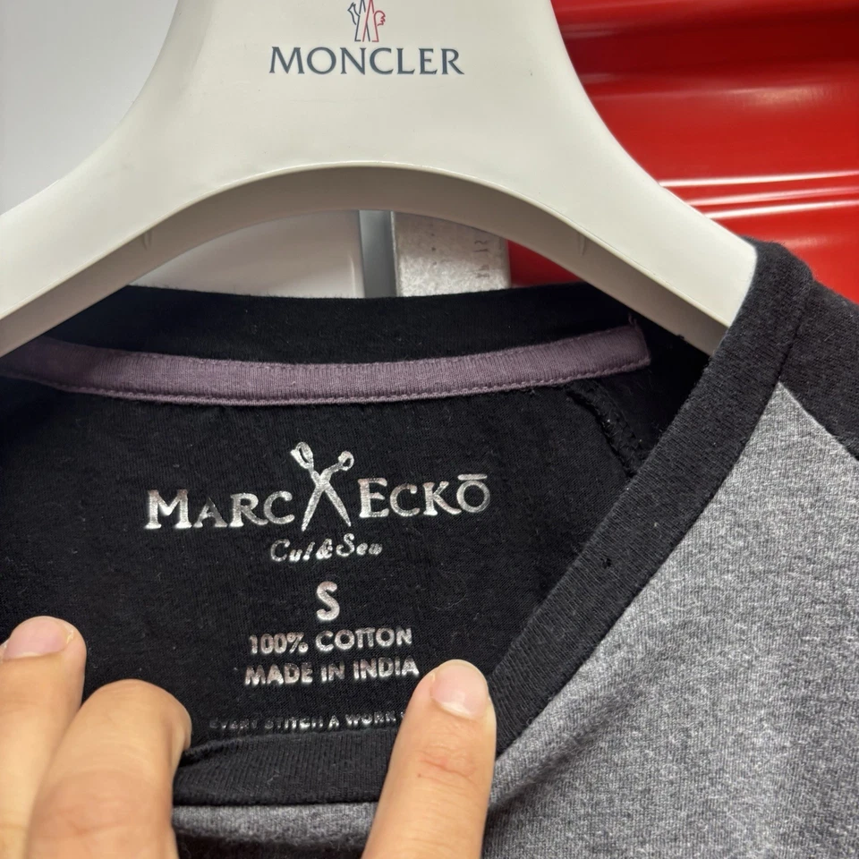 Vintage Marc Ecko Men Size S Baggy Long Sleeve Skull Henley Gray Affliction Y2K - Image 2 of 4