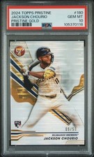 2024 TOPPS PRISTINE PRISTINE GOLD #180 JACKSON CHOURIO 9/50 PSA 10