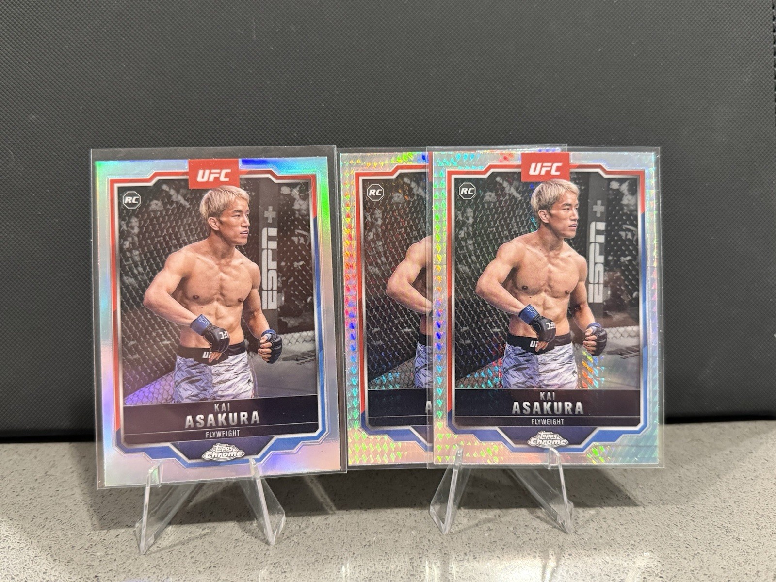 2025 Topps Chrome UFC Kai Asakura #161 Prism Refractor & Refractor