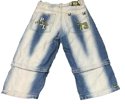 VTG Pepe Jeans London Baggy Jorts Shorts Hip Hop Y2K Convertible Wide Leg 38W - Image 1 of 4