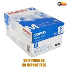 Staples Multiuse Copy Paper, 8.5" x 11", 20 lbs., 94 Brightness, 500 Sheets/Ream