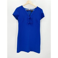 J.Crew Womens Shift Dress Size 2 Royal Blue Bow Tie Knee Length Career Office