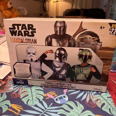 Star Wars 3 Character Child Dress-Up Box Set Mandalorian/Boba Fett/Stormtrooper