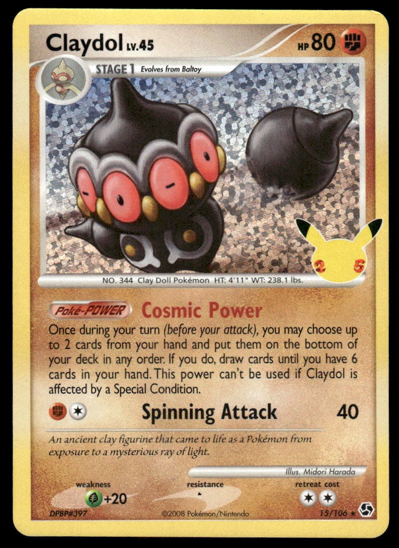 Pokemon TCG Celebrations #15/106 Claydol NM