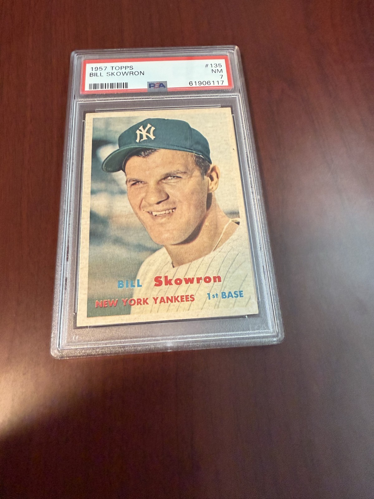 1957 Topps #135 Bill Skowron. PSA 7 NRMT