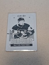 2025-2026 O-PEE-CHEE Valtteri Puustinen 1/1 Retro Black Printing Plate   