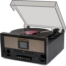 All-in-One 3-Speed Vinyl Record Player - CD, DAB/FM Radio & Bluetooth - USB-Rec