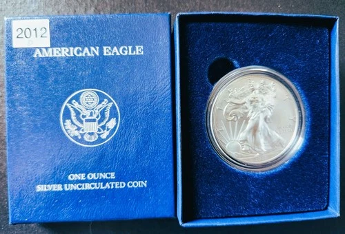 2012 AMERICAN SILVER EAGLE UNCIRCULATED DOLLAR US Mint Release, W/Box and COA.