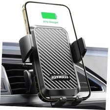 Wireless Car Charger, 15W Fast Charging Auto Clamping Car Charger Cell BLACK