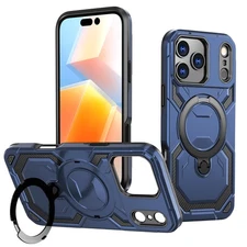For iPhone 17 Pro Max Case Magnetic 360° Stand & Military-Grade Protection Cover