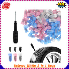 100PCS Tire Repair Screws Kit With Screwdriver 3 Sizes Rubber Plugs Flat Tires