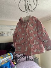 Girls PVC 101 Dalmations 9-12 Months Coat Fur Lined